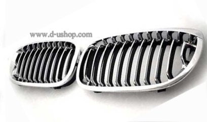 กระจังหน้าโครเมียม/สีดำ สำหรับ E46