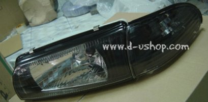 ไฟหน้าพร้อมไฟมุม Mitsubishi E-Car