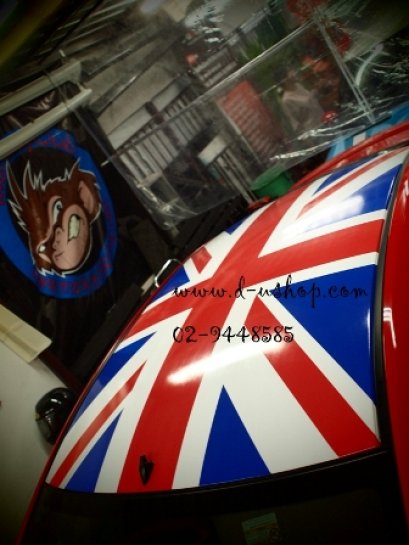 สติกเกอร์แต่งลายรถ Mazda2 สีแดง ลาย ธงชาติอังกฤษ