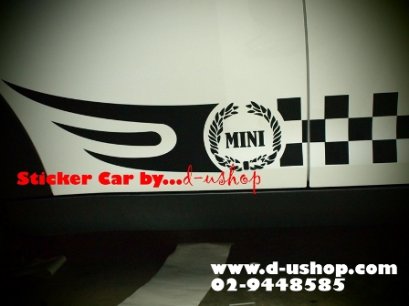 สติกเกอร์แต่งลายรถ Mini Countryman ลายหมากรุกปีกนก