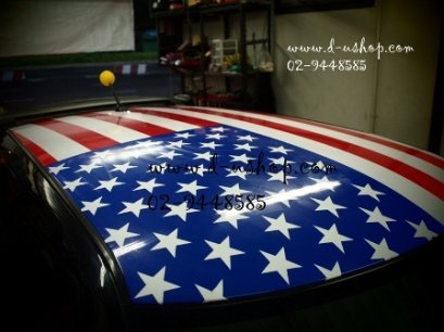 สติกเกอร์แต่งลายรถ Suzuki Swift ลายธงชาติอเมริกา