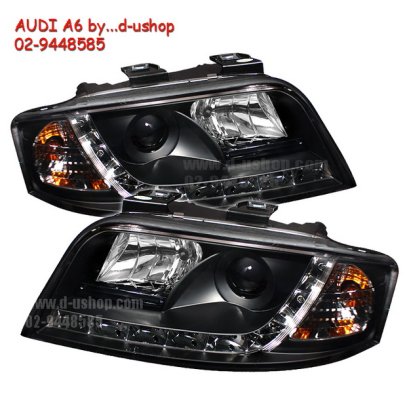 โคมไฟหน้าโปรเจคเตอร์ Smoke Audi A6