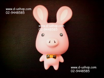 ตุ๊กตาเสียบเสาอากาศ หมูชมพู สำหรับรถทุกรุ่น