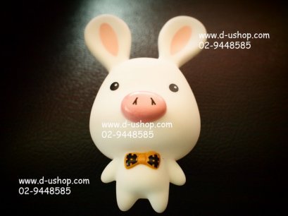 ตุ๊กตาเสียบเสาอากาศ หมูขาว White Pig สำหรับรถทุกรุ่น