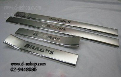 กาบบันไดสแตนเลสกันรอยตรงรุ่น Benz W204 โลโก้ Barbus