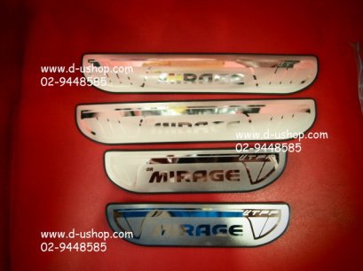 กาบบันไดสแตนเลสกันรอยตรงรุ่น Mitsubishi Mirage