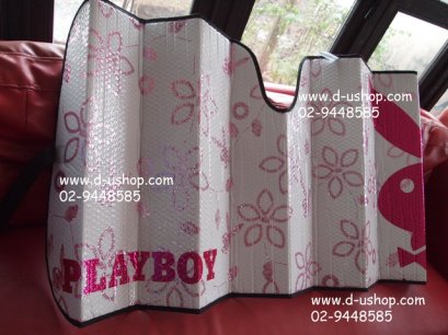 ม่านบังแดด playboy รุ่น Pink Flower สำหรับรถทุกรุ่น