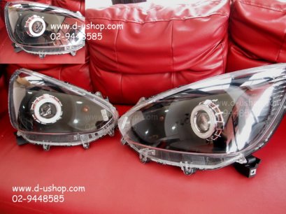 ไฟหน้าโปรเจคเตอร์โคมดำพร้อมชุดซีนอน Mitsubishi Mirage 2012