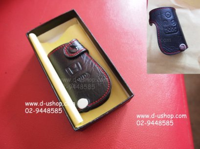 ซองกุญแจ หนังดำด้ายแดงตรงรุ่น Honda Civic New 2012 (FB)