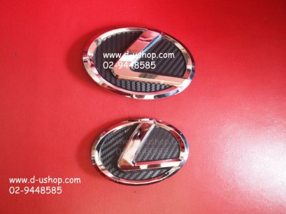 โลโก้แต่งลาย Lexus พื้นเคฟล่า สำหรับรถ Toyota ทุกรุ่น