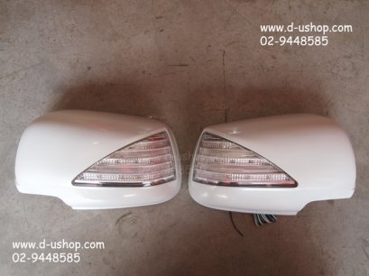 ครอบกระจกมองข้างมีไฟ Mitsubishi Lancer EX ยี่ห้อ Fitt ลายเบนซ์