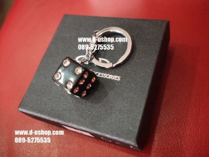 พวงกุญแจลูกเต๋าฝังเพชรวีไอพี DAD สำหรับรถทุกรุ่น