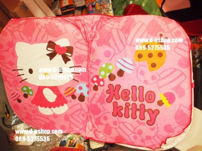ม่านบังแดดหน้าเต็มลาย Hello Kitty สีชมพูสำหรับรถทุกรุ่น