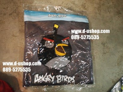 ผ้าคลุมเบาะ ลาย Angry Bird สีเทาดำ สำหรับรถทุกรุ่น