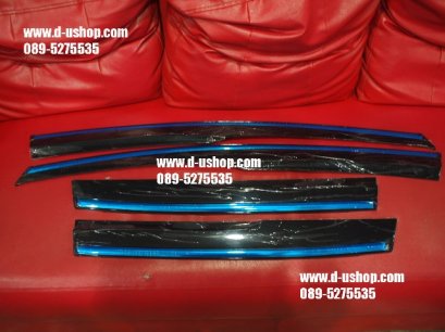 กันสาดโมฉีด Mugen ขอบโครเมียม Honda Jazz 2008-2012