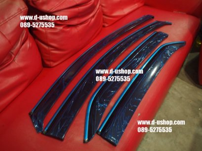 กันสาดโมฉีดขอบโครเมียม Mazda2 ปั๊ม Elegance 4/5 ประตู