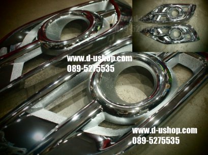 ครอบไฟตัดหมอกโครเมียมรุ่นยิงทราย Honda CRV All New 2012