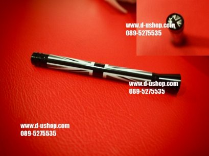 เสาสั้น ลายธงชาติอังกฤษขาวดำ รุ่นยาว สำหรับรถทุกรุ่น