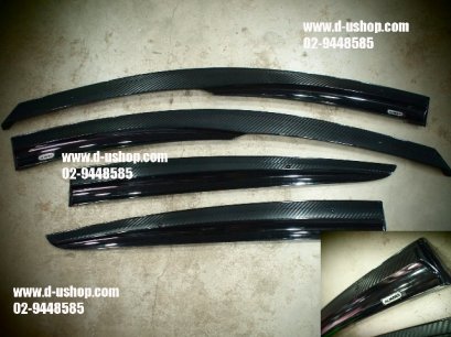 กันสาดเคฟล่ารุ่นมีกิฟล็อค Nissan Almera