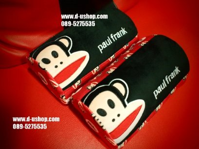 หมอนรองคอลาย Paul Frank สีดำทรงกลม สำหรับรถทุกรุ่น