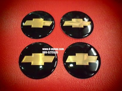 ดุมล้อลายโลโก้ Chevrolet พื้นดำ สำหรับรถทุกรุ่น