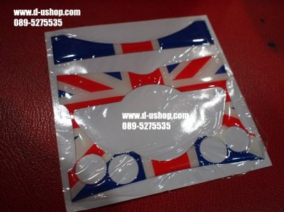 แผ่นปิดหน้าปัดวิทยุลายธงชาติอังกฤษ สำหรับ Mini ทุกรุ่น ลายออริจินัลน้ำเงินแดง