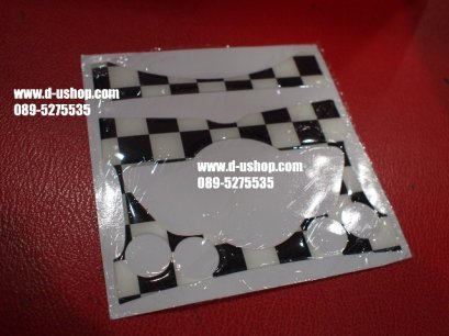 แผ่นปิดหน้าปัดวิทยุลายหมากรุก สำหรับ Mini ทุกรุ่น ขาวดำ