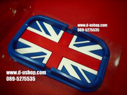แผ่นรองกันลื่นหน้าคอนโซลรถ ลายธงชาติอังกฤษสีฟ้า รุ่นเล็ก