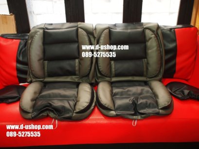 ชุดหุ้มเบาะหนังดำครีมสำเร็จรูปสำหรับรถทุกรุ่น