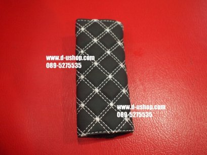 ปลอกเบรคมือหนังดำด้านขาว สำหรับรถทุกรุ่น