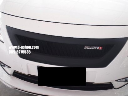 กระจังหน้าดำด้านแบบตะแกรงตรงรุ่น Nissan Almera