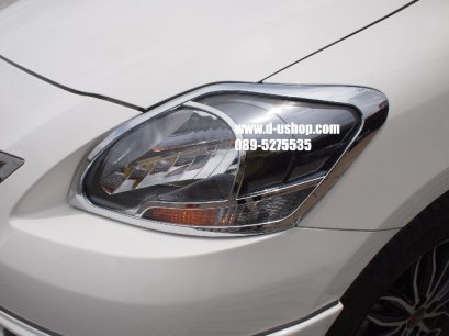 ครอบไฟหน้าโครเมียมตรงรุ่น Toyota Vios 2007-2010