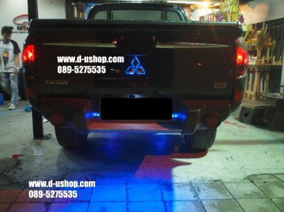 โลโก้ท้ายมีไฟ แสงสีฟ้า Mitsubishi Triton