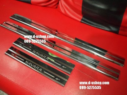 กาบบันไดสแตนเลสตรงรุ่น Nissan Navara All New 2014 รุ่น4ประตู