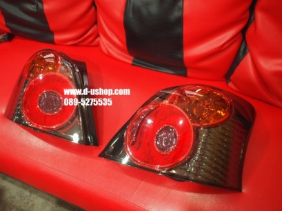 โคมไฟท้ายโดนัทแดงดำ LED Toyota Yaris Depo