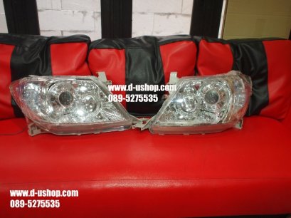โคมไฟหน้าโปรเจคเตอร์พื้นขาว ตรงรุ่น Toyota Vigo Depo