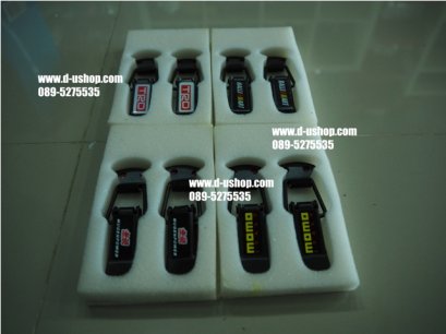 กิ๊ฟล็อคแก้มประตูดำแบบมีโลโก้ สไตล์ Racing สำหรับรถทุกรุ่น