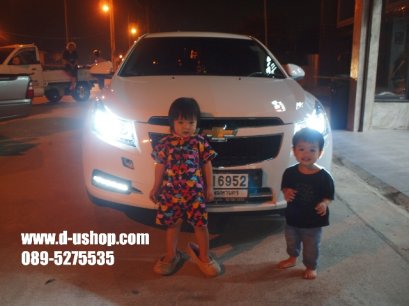 ลูกค้า Cruze สีขาว หนุ่มหล่อตัวน้อย  มาแต่งรถกับดียูช้อปค่ะ