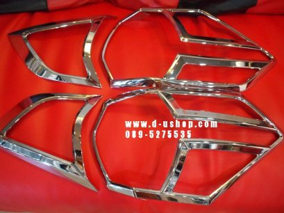 ครอบไฟท้ายโครเมียมตรงรุ่น Nissan X Trail New 2014