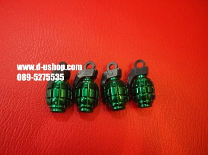 จุกลมล้อโลโก้ลายระเบิดสีเขียว สำหรับรถทุกรุ่น