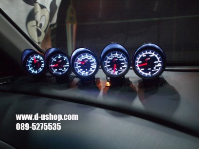เกจ์วัดแรงดันน้ำมันเครื่อง Racetech หน้ามืด 60 mm ( 2 นิ้วครึ่ง )