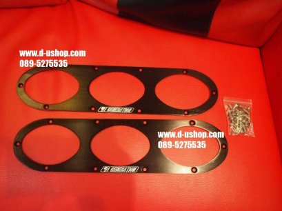 แผ่นเจาะกันชนหลังอลูมิเนียมซิ่งสีดำ สำหรับรถทุกรุ่น