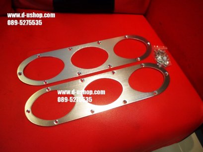 แผ่นเจาะกันชนหลังอลูมิเนียมซิ่งสีเงิน สำหรับรถทุกรุ่น