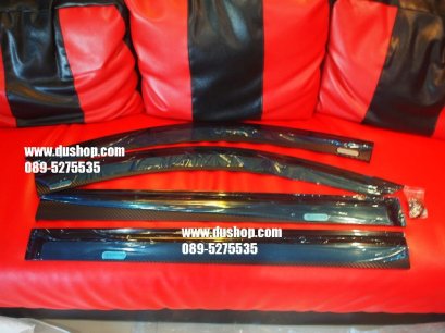 กันสาดเคฟล่าแท้รุ่นมีกิ๊ฟล็อค Mitsubishi Pajero Sport