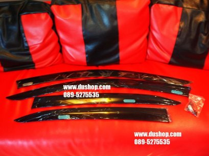 กันสาดสีดำปั๊มโลโก้ Mazda2 New Skyactiv