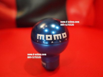 หัวเกียร์ momo สีน้ำเงินรุ่นหัวกลม MT สำหรับรถทุกรุ่น