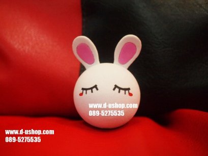 ตุ๊กตาเสียบเสาอากาศ กระต่ายขาวหูชมพู สำหรับรถทุกรุ่น