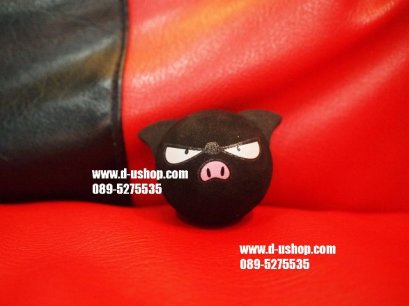 ตุ๊กตาเสียบเสาอากาศ หมูดำ สำหรับรถทุกรุ่น