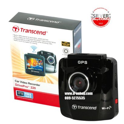 กล้องบันทึกติดรถยนต์ Transcend DrivePro220 สำหรับรถทุกรุ่น