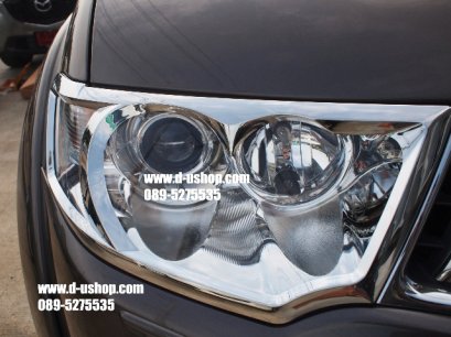 ครอบไฟหน้าโครเมียมตรงรุ่นMitsubishi Pajero Sport